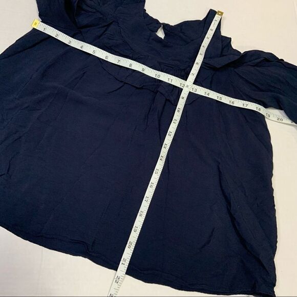 𝅺anthropologie Maeve Breary Cold Shoulder Ruffle Blouse - Picture 11 of 11